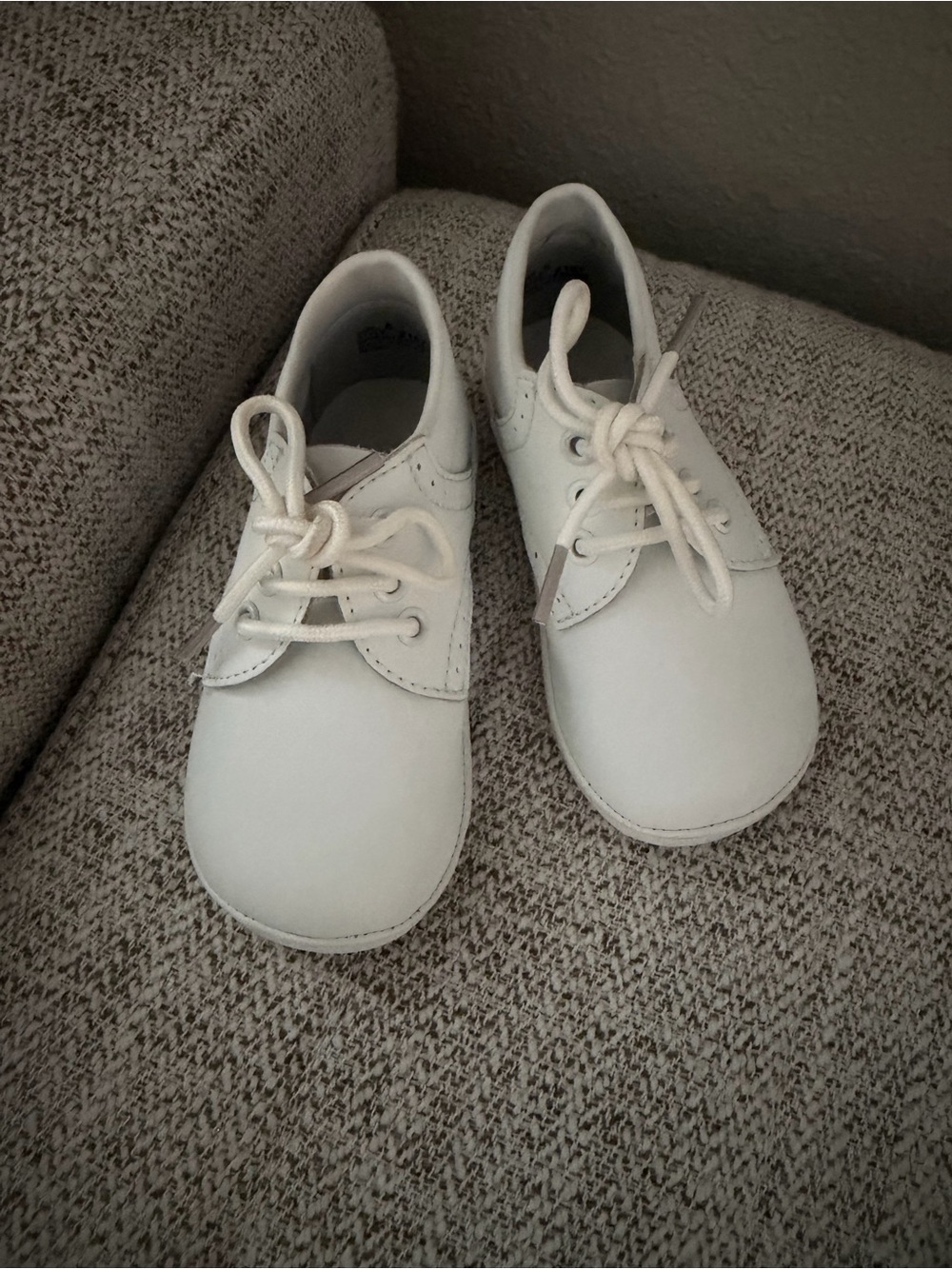 Angel White Lace-Up Baby Walker Shoes